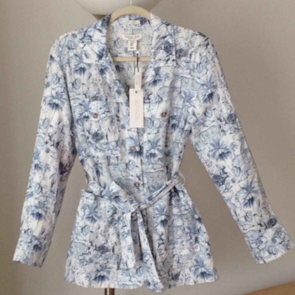 🦋💎🦋 Rachel Zoe - Brand New 100% Linen Jacket - Picture 3 of 7
